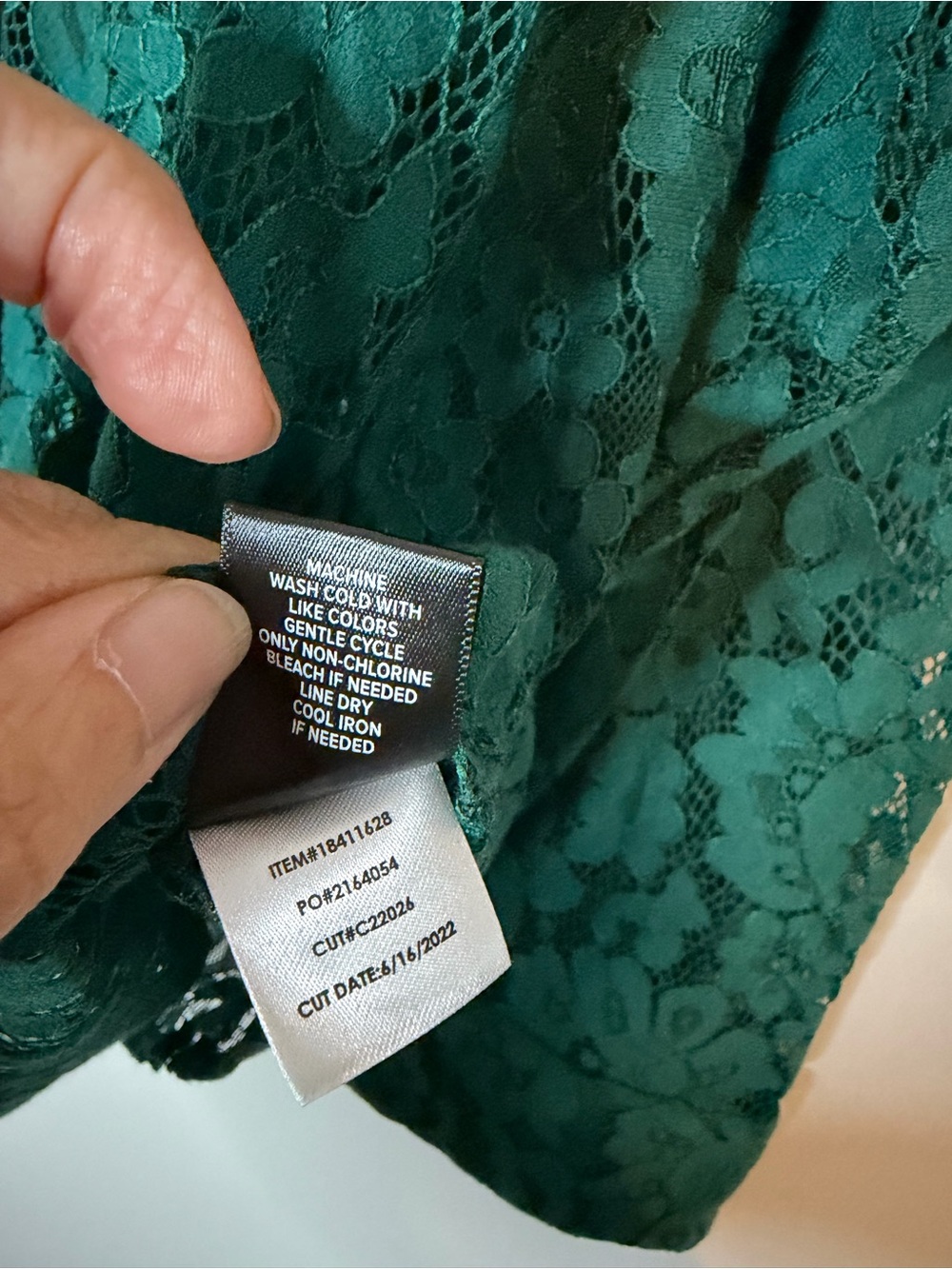 NWT Torrid Emerald Floral Lace Button-Front Blouse Size 1X - Picture 8 of 10